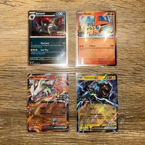 Pokemon Black & White Card Lot – Reshiram EX, Zekrom EX, Zoroark, Victini